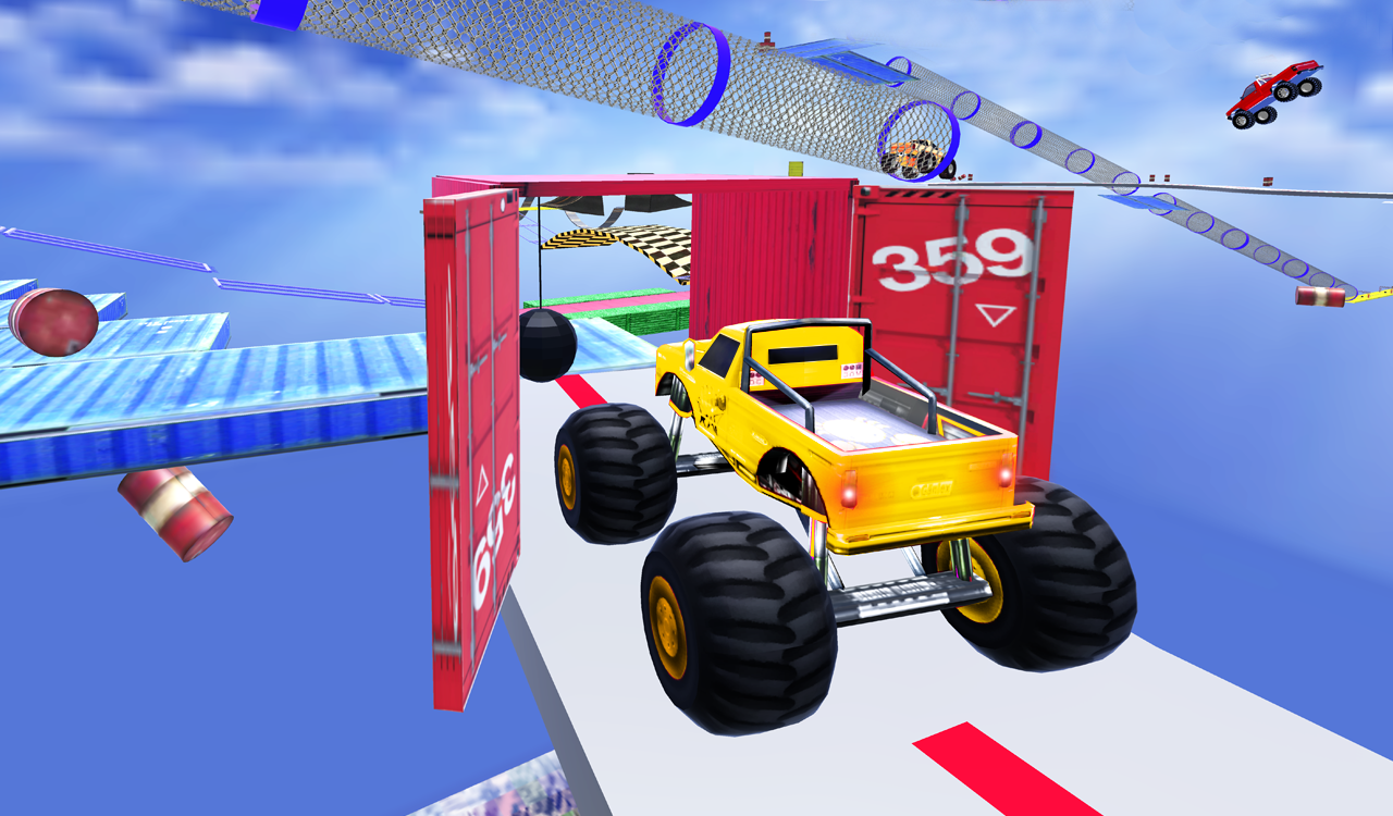 Monster Truck Stunt Race : Impossible Track Games截图5