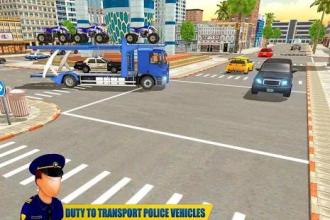 Police ATV Bike Transport Truck Driving截图2