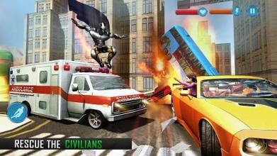 Flying Robot Bat Hero City Rescue截图4