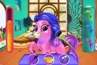 Pink Baby Pony MakeUp & Care Game截图4