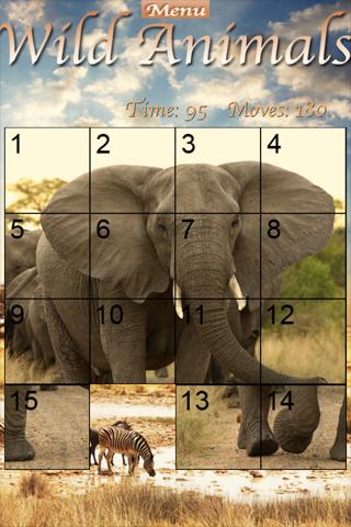 Wild Animals Slider Puzzle截图1