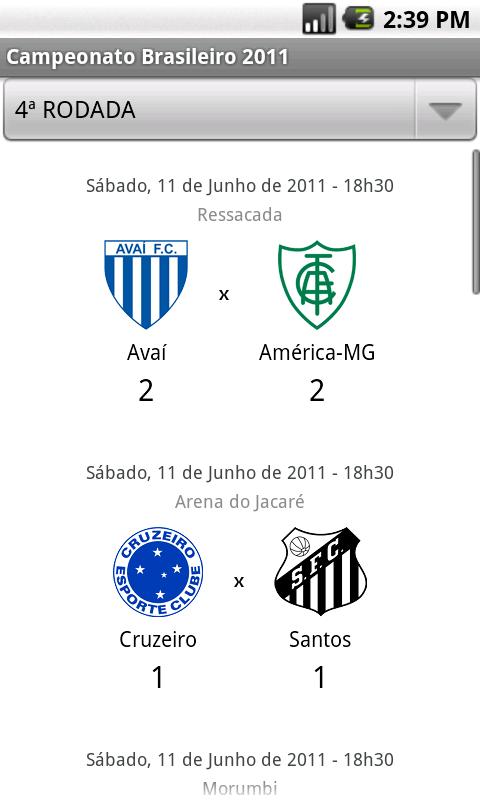 Campeonato Brasileiro 2011截图2