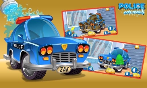 police car wash games for boys截图1