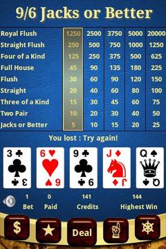 9/6 Jacks or Better Poker截图