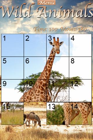 Wild Animals Slider Puzzle截图2