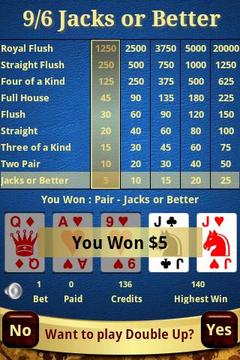 9/6 Jacks or Better Poker截图