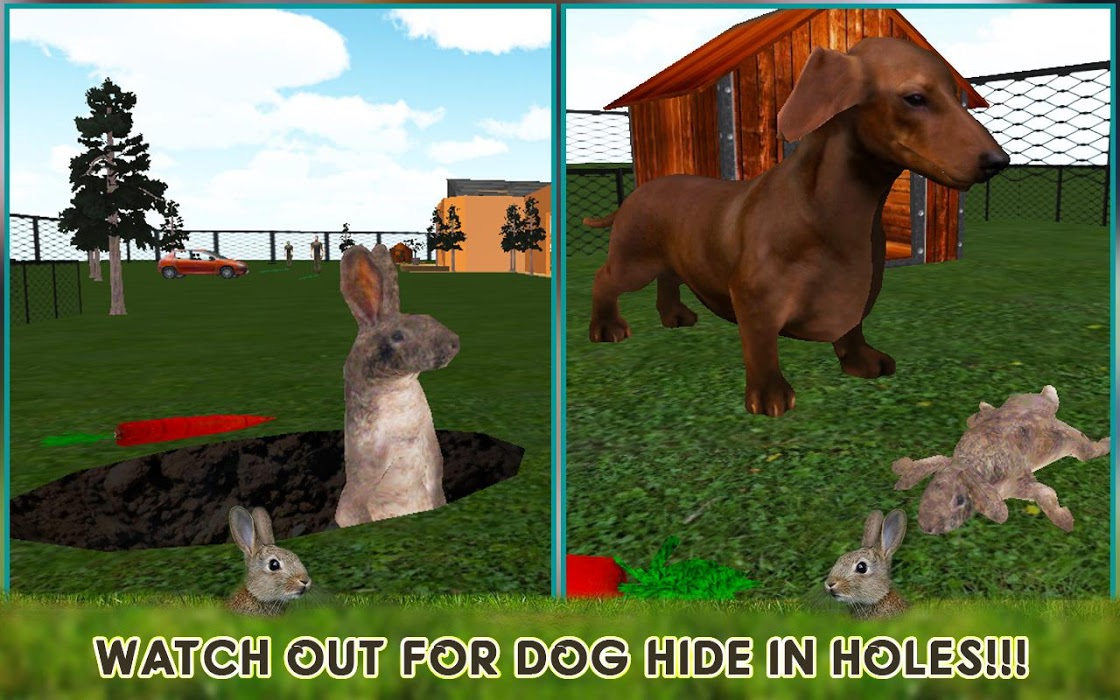 宠物兔VS狗攻击3D截图1
