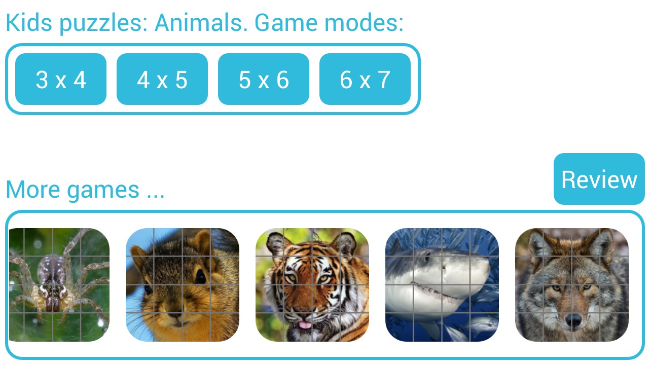 Kids puzzles: Animals截图2