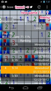 Minesdroid (Minesweeper)截图