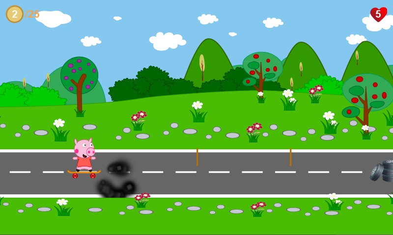 Peppie Pig Free Skate Games截图3