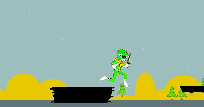 Samurai Green Rangers run game截图3