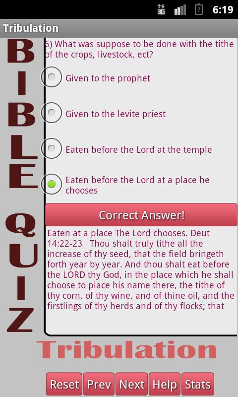 Tribulation Bible Quiz截图3