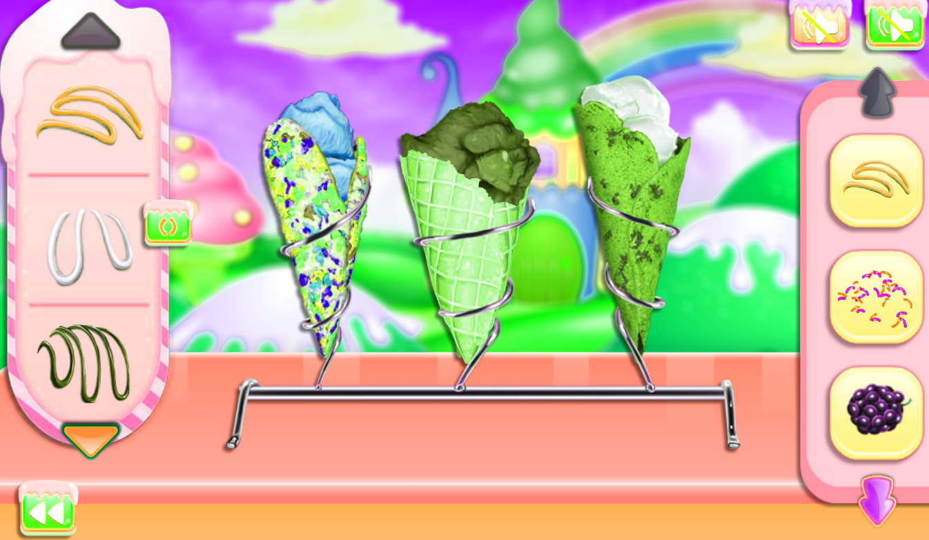 冰淇淋烹饪游戏：女孩游戏截图1