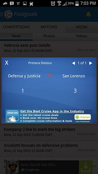 Footgoals: Football Live Score截图1