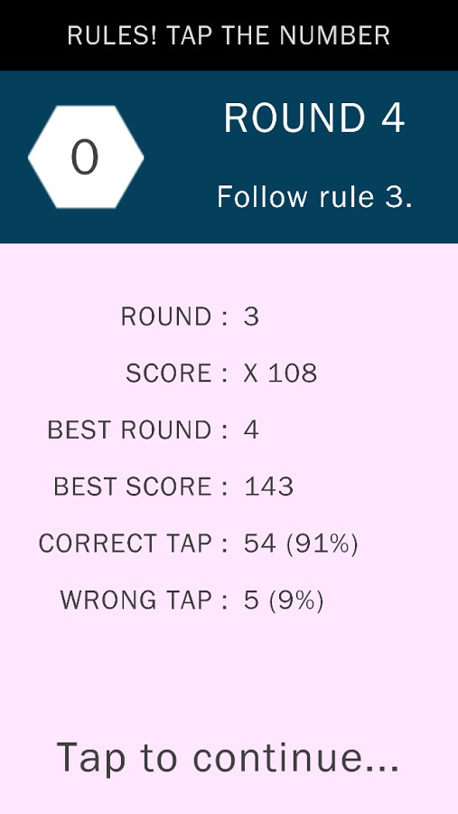 Rules! Tap the numbers截图3