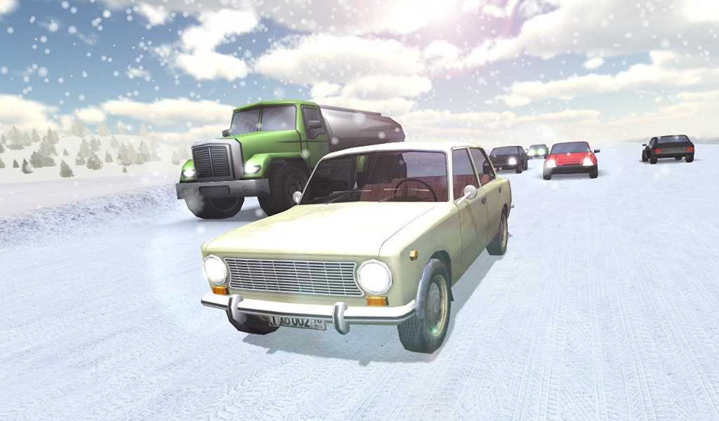 Russian Winter Traffic Racer截图4