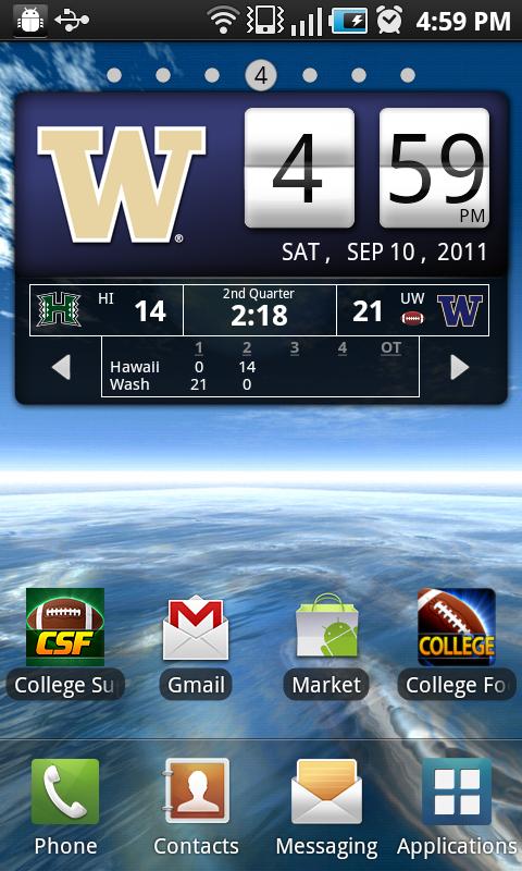 Washington Huskies Live Clock截图1