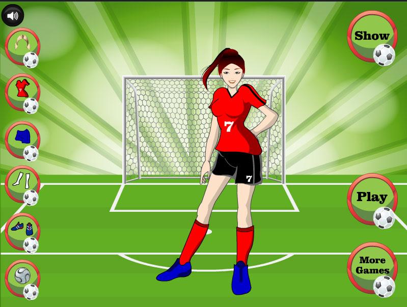 Girl Footballer Dressup截图5