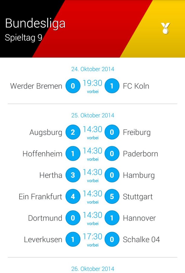 Bundesliga Fixtures截图1