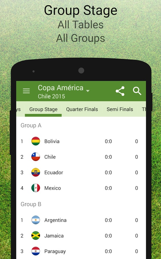 Copa América 2015 Schedule截图2