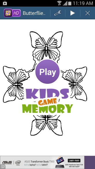 Butterflies Kids Memory Game截图2