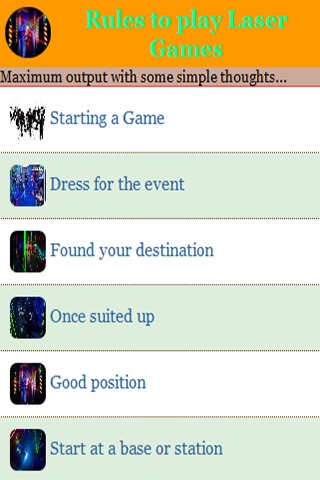 Rules to play Laser Games截图2