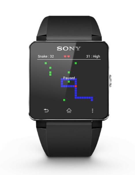 Snake SmartWatch 2 game截图3