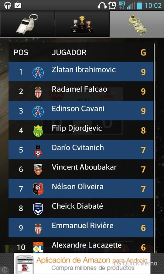 Widget Ligue 1 2014/15截图2