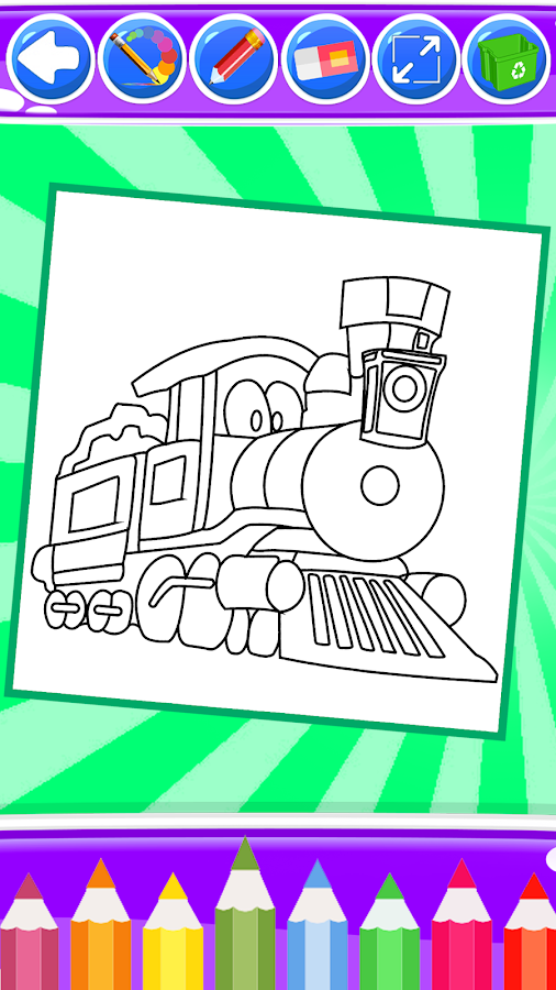 Train Coloring Book Pages Game截图4