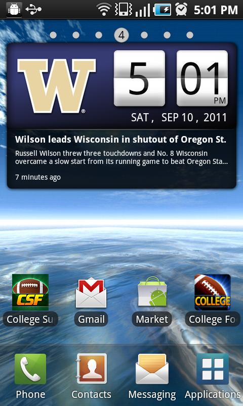 Washington Huskies Live Clock截图3