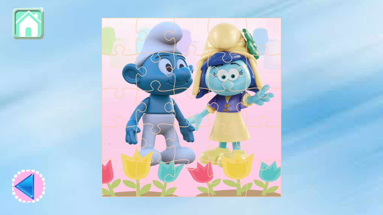 Little Smurfs Jigsaw game截图3