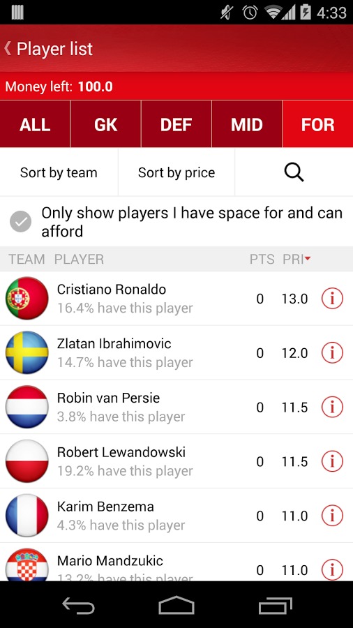 UEFA Euro Qualifiers Fantasy截图2