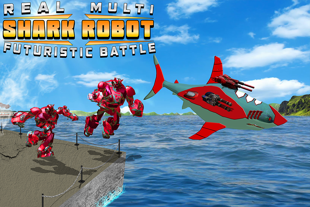 Real Multi Shark Robot Futuristic Battle截图1