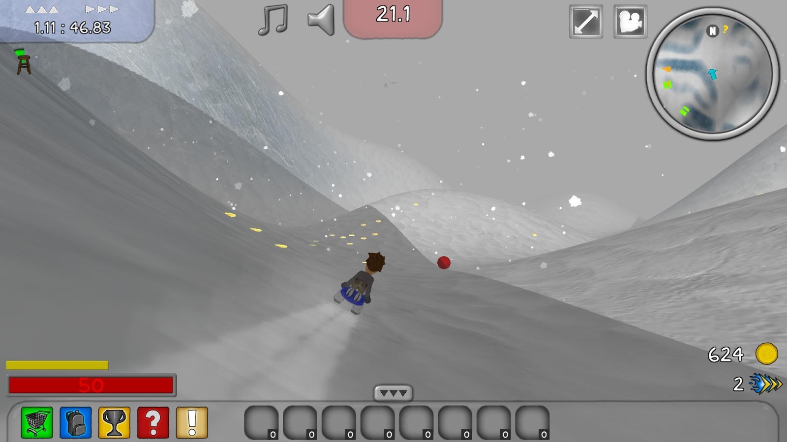 Downhill OMG 2 Ski Sled截图2