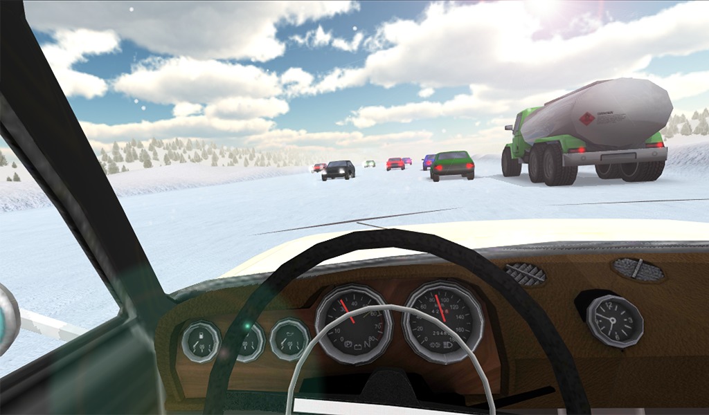 Russian Winter Traffic Racer截图2