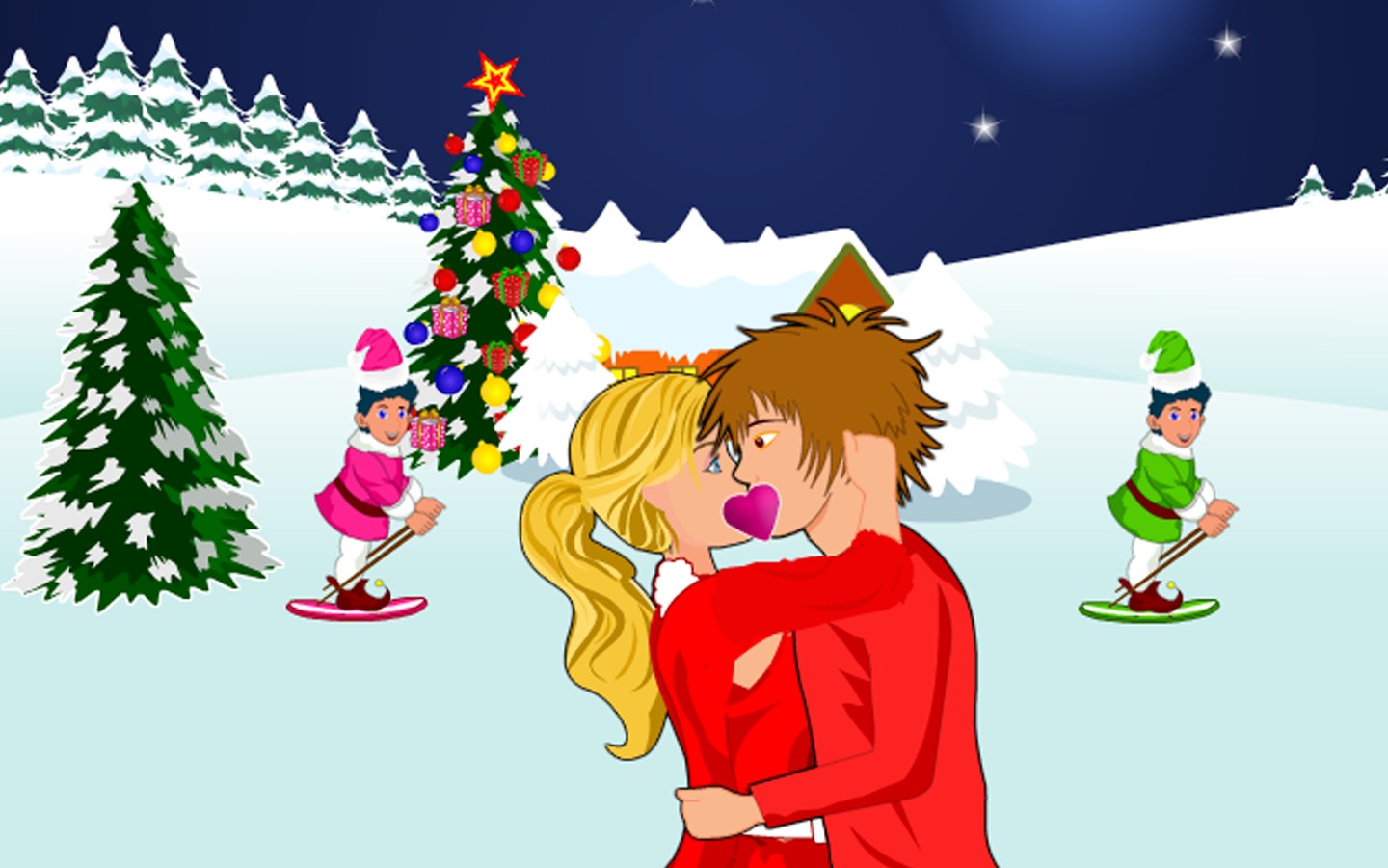 Fun Christmas Time Kiss截图5