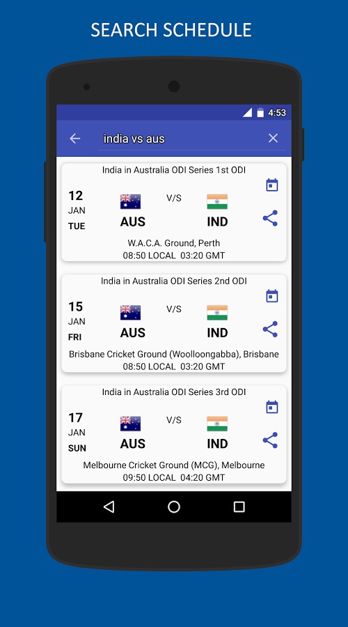 Cricket Schedule截图5