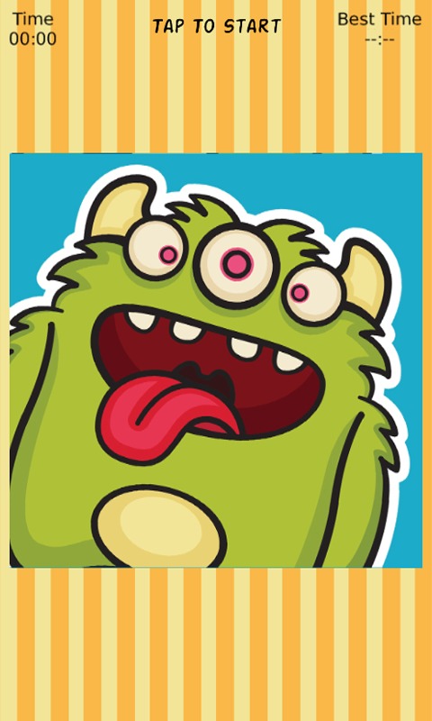 Cute Monster Sliding Puzzle截图2