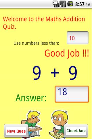 Maths - Addition Quiz截图2