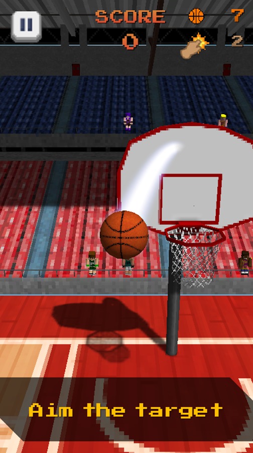 Pixel Basketball - Flick Ball截图4