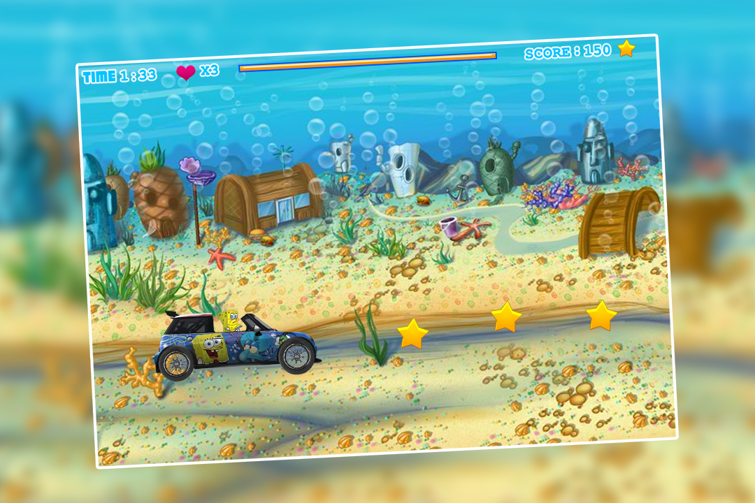 Sponge Car Racing Adventure截图4