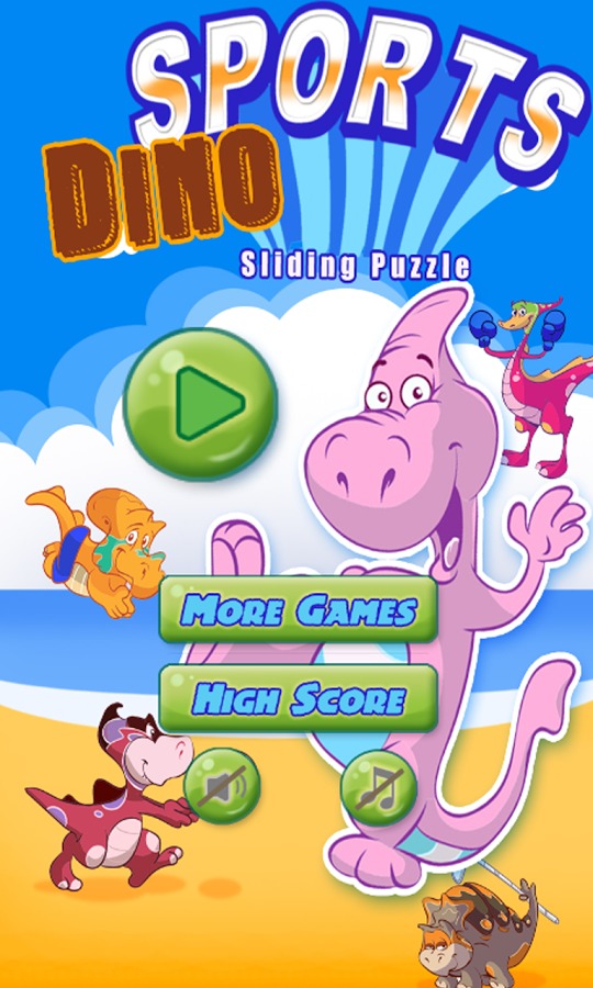 Dinosaur Sports Sliding Puzzle截图5