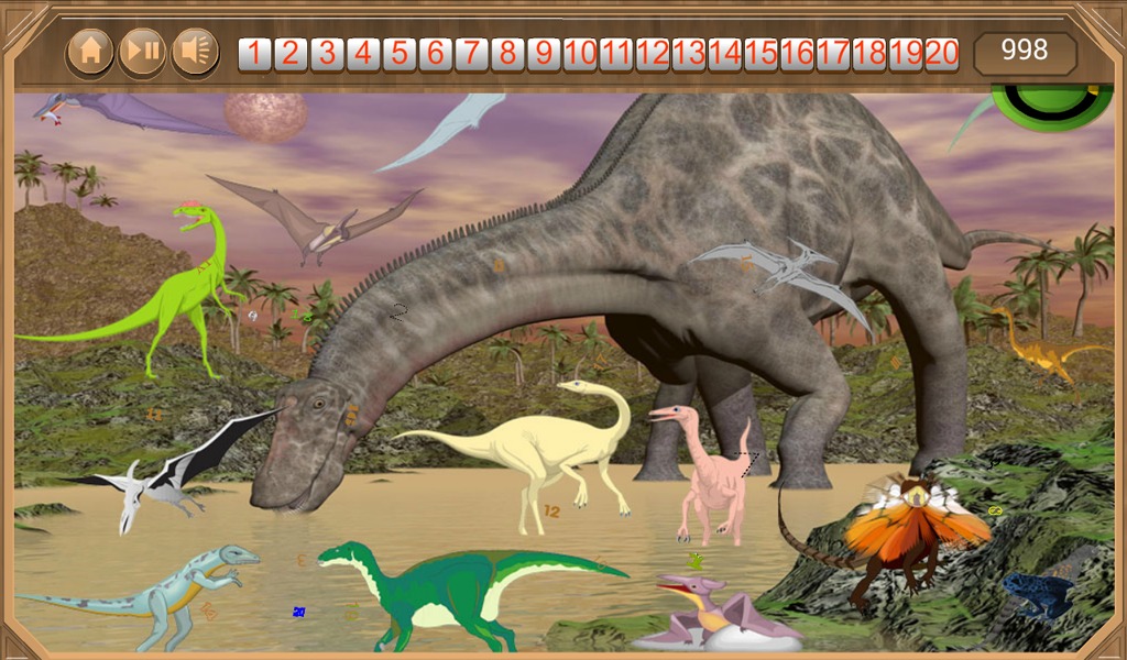 Dinosaur World Hidden Numbers截图2