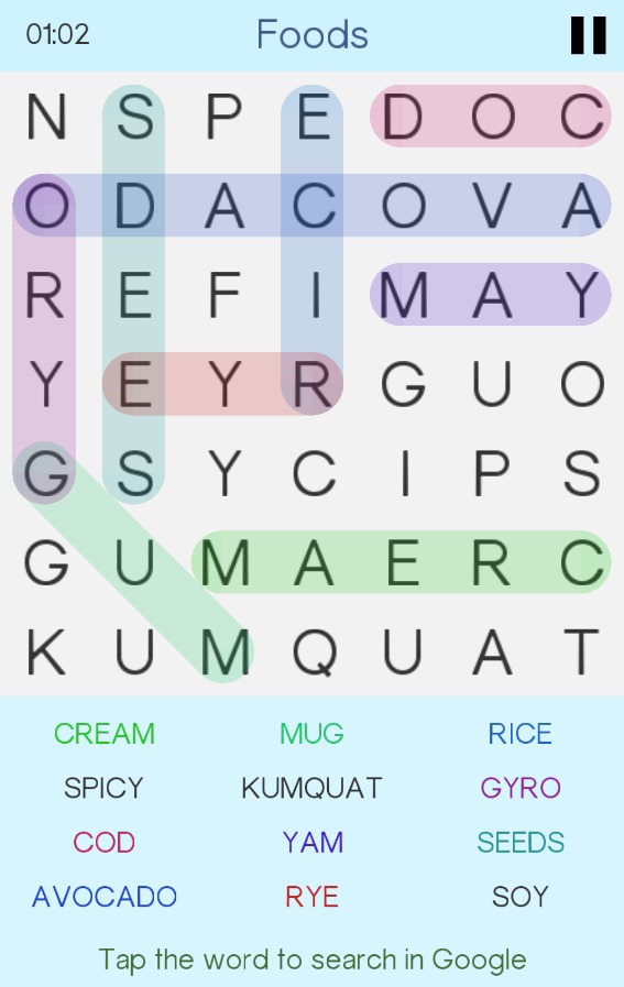 Word Search - Colorful Puzzle截图1