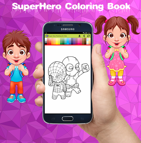 SuperHero Coloring Book截图2