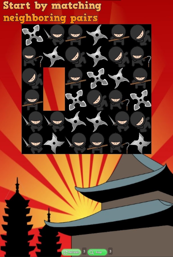 Free Matching Game: Ninjas截图2