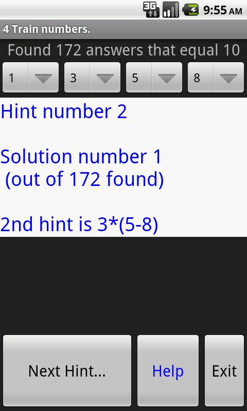 Train Game Solver (4 numbers)截图2