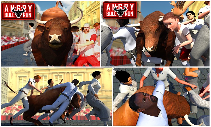 Angry Bull Run 3D simulator截图3