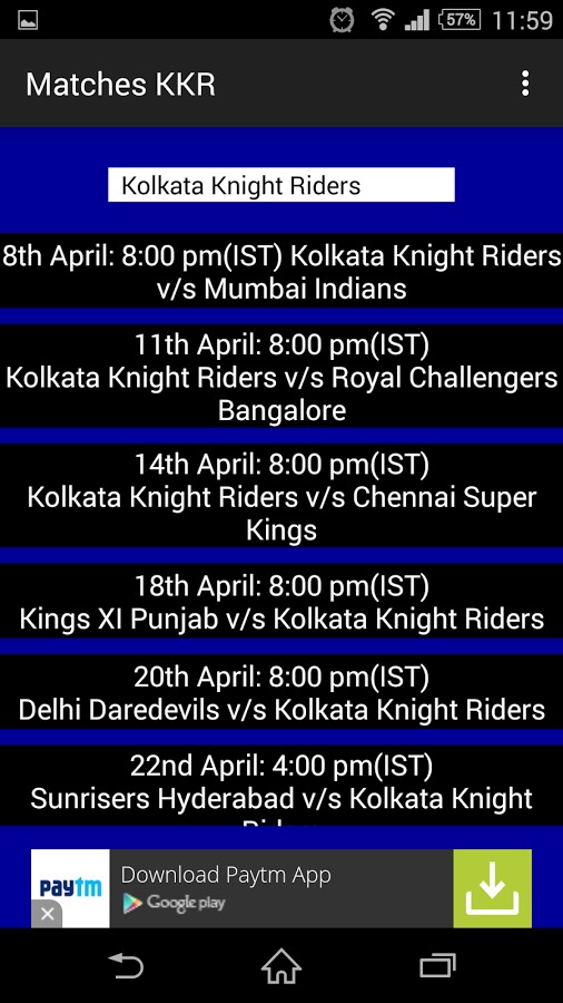 IPL Schedule With Alert截图4