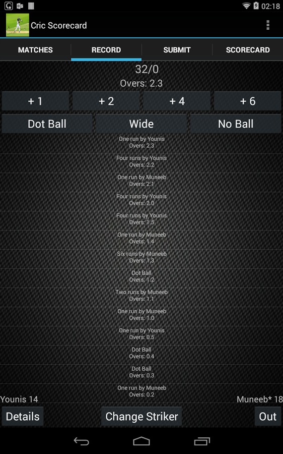 Cricket Scorecard截图5